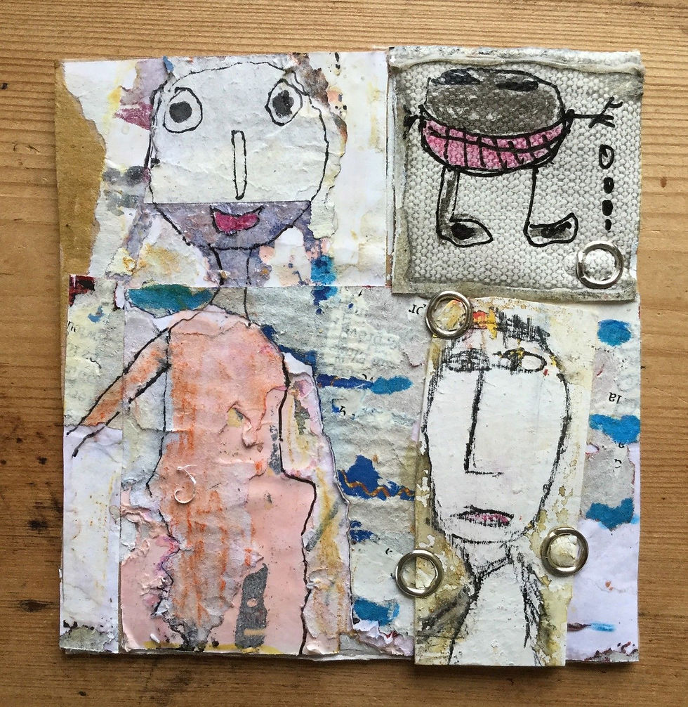 KALOU art singulier technique mixte oeuvre originale