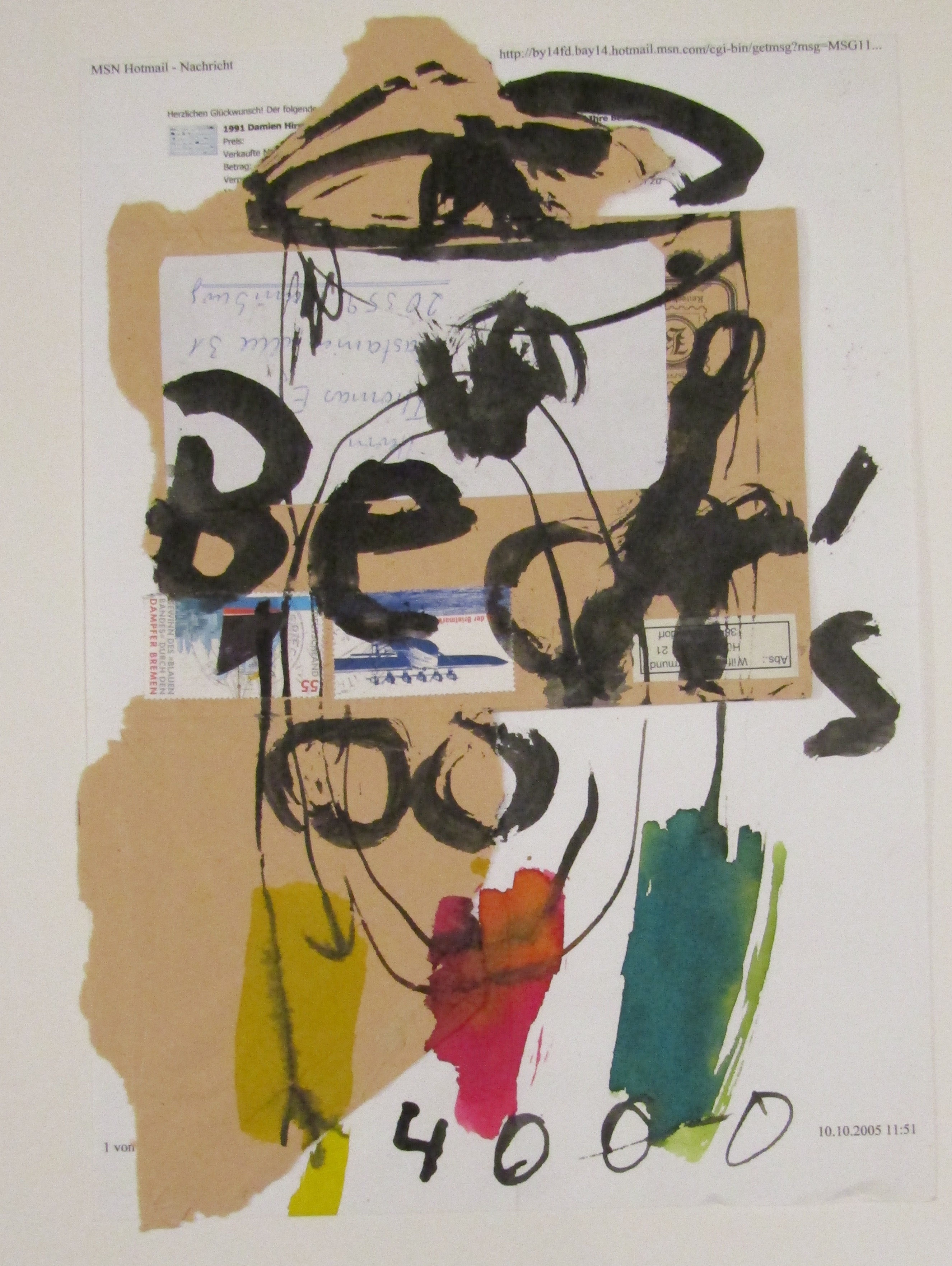 EGELER Thomas  (nom d'artiste 4000) oeuvre originale