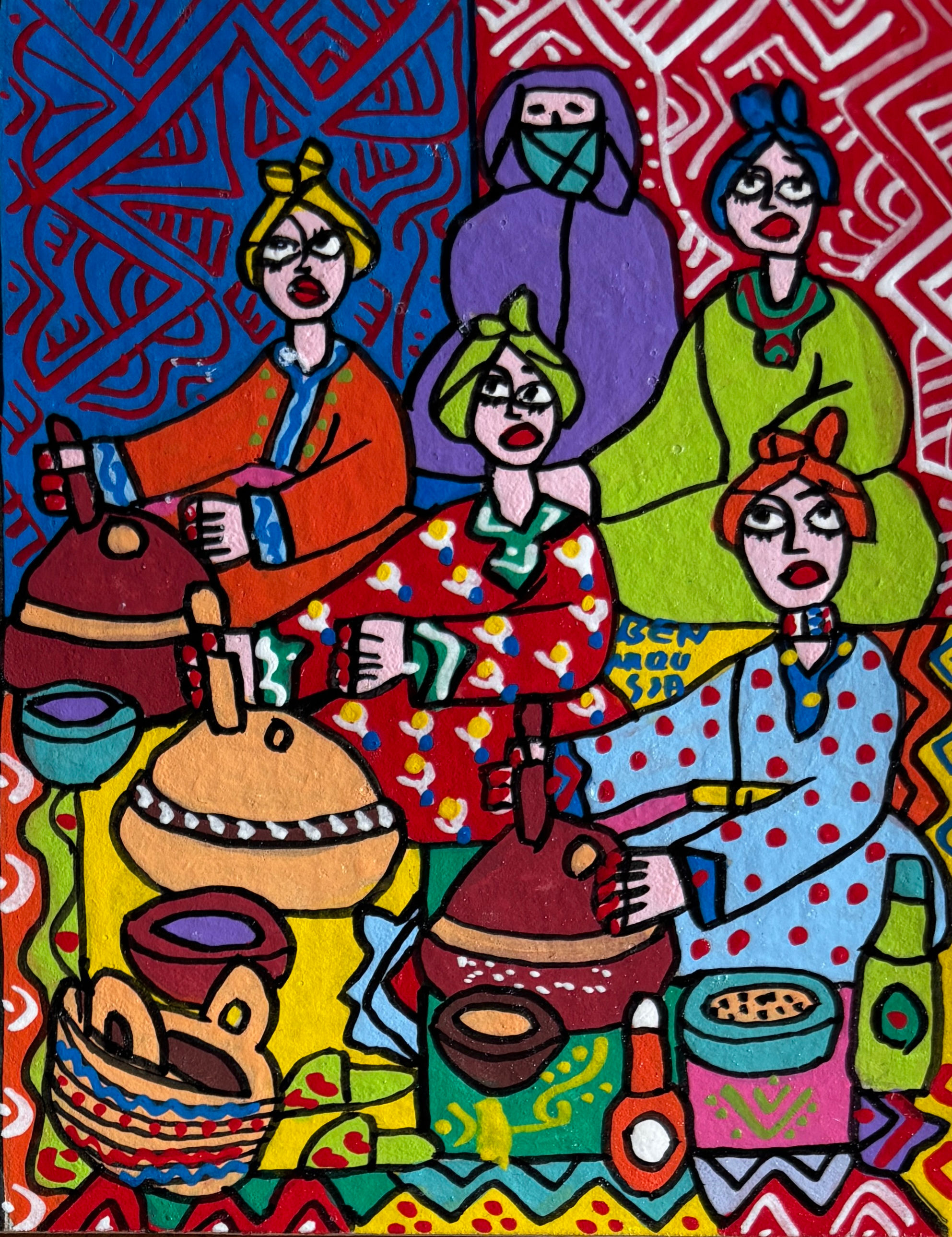 BENMOUSSA Fatiha oeuvre originale 11x14cm