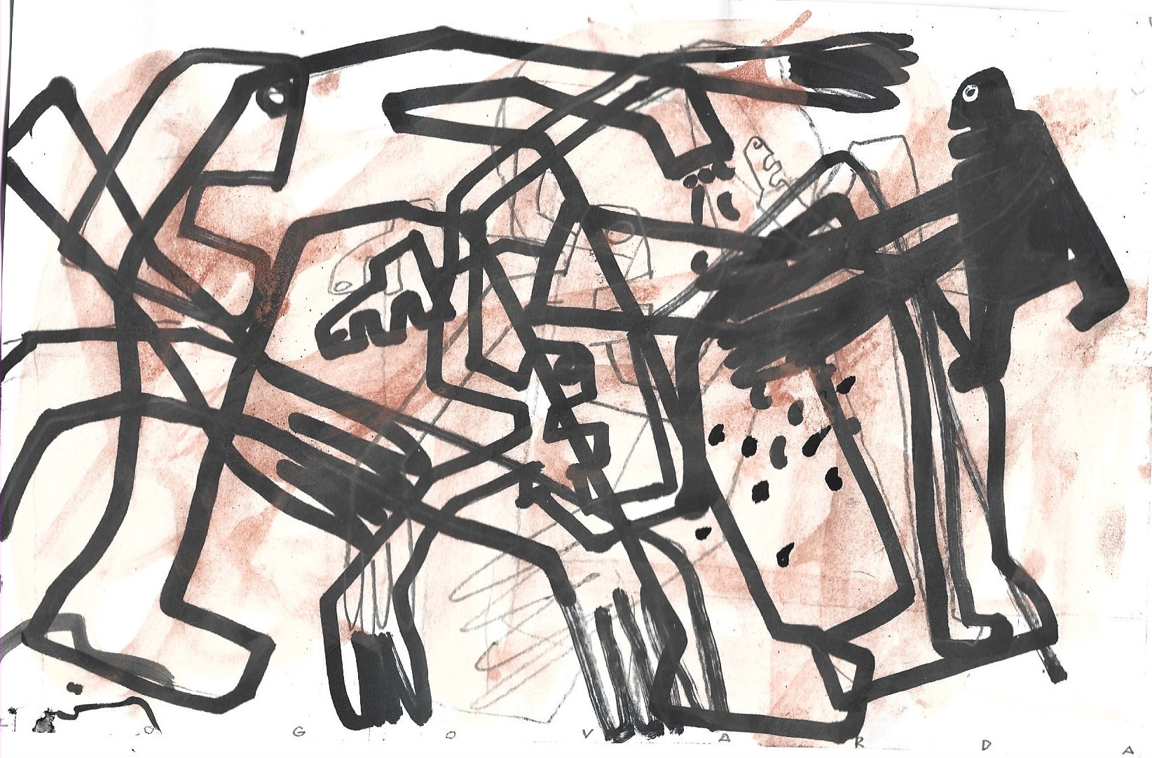 LOGOVARDA 20,5x13,5cm   oeuvre originale