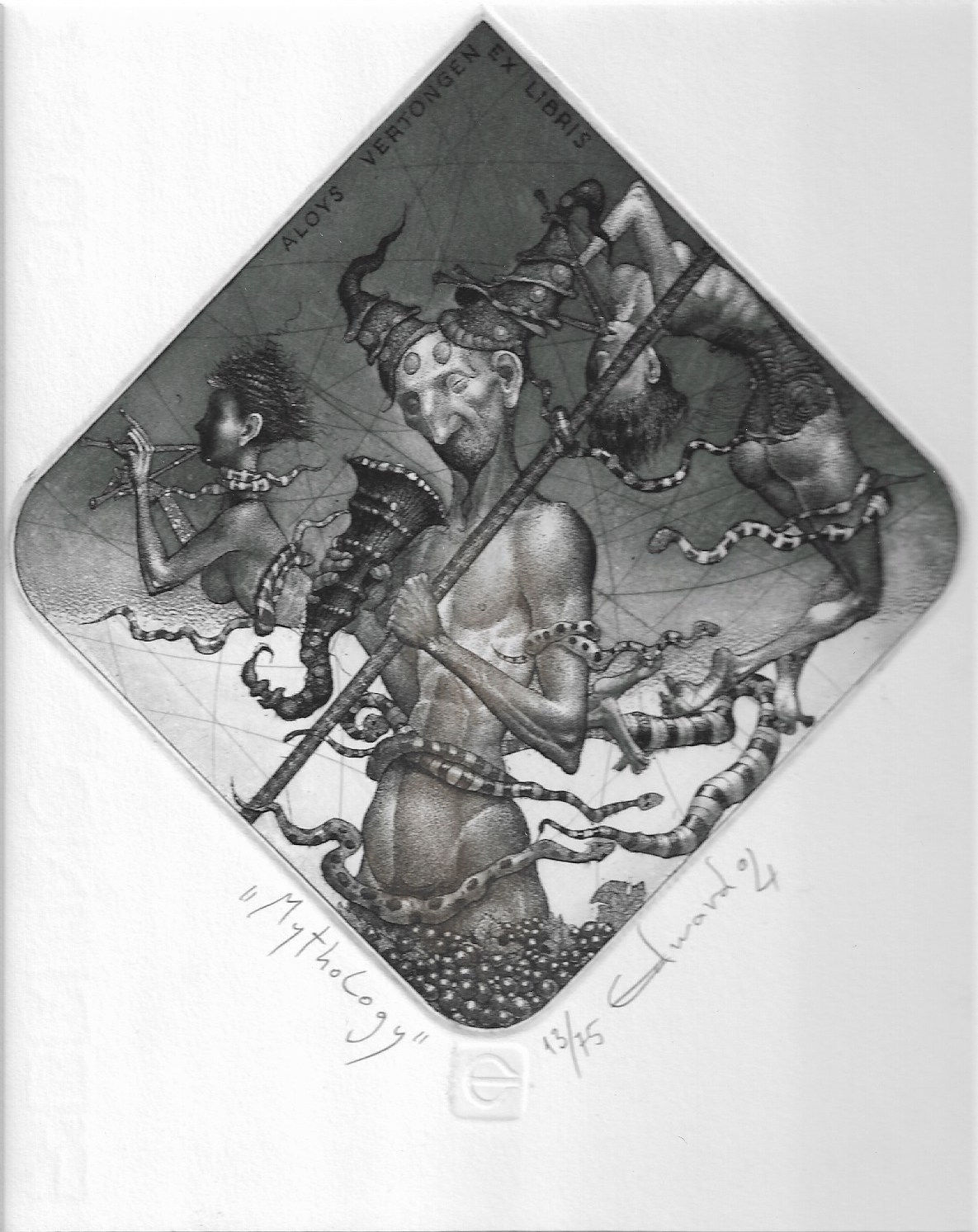 PENKOV Edwars 19x16cm gravure exlibris