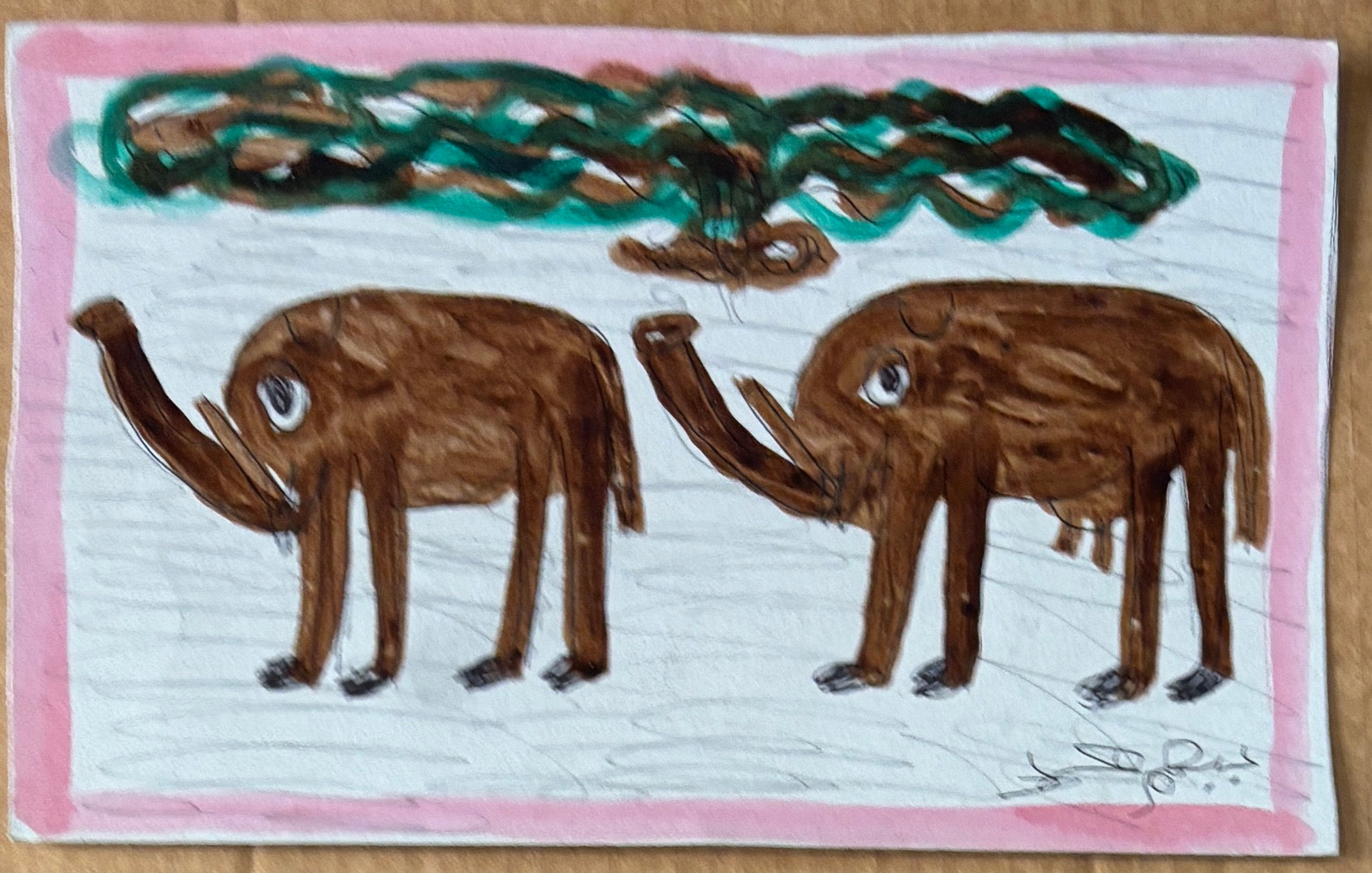 BABAHOUM mohamed 30,5X19,5cm oeuvre originale Essaouira