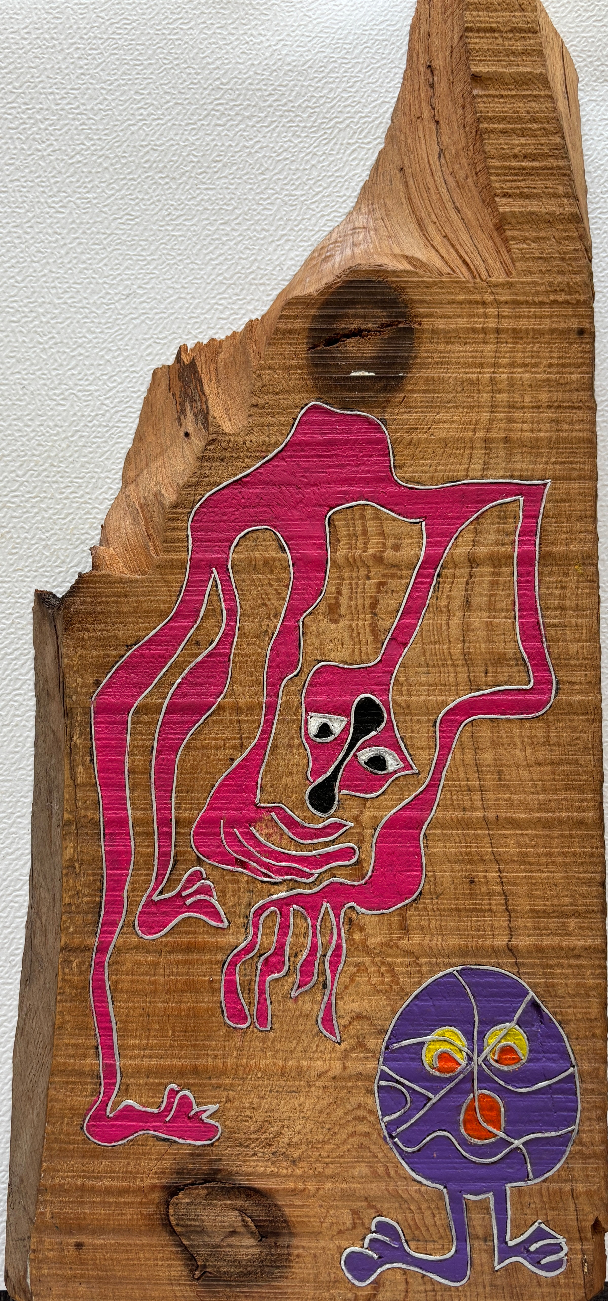 FOUFAH Technique mixte sur bois 32x13,5cm