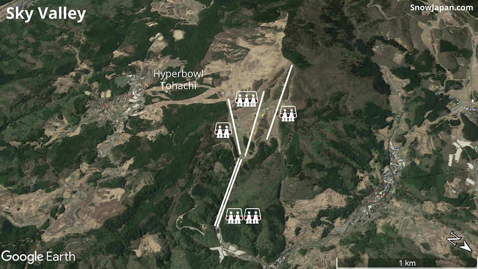 Ski area lift layout