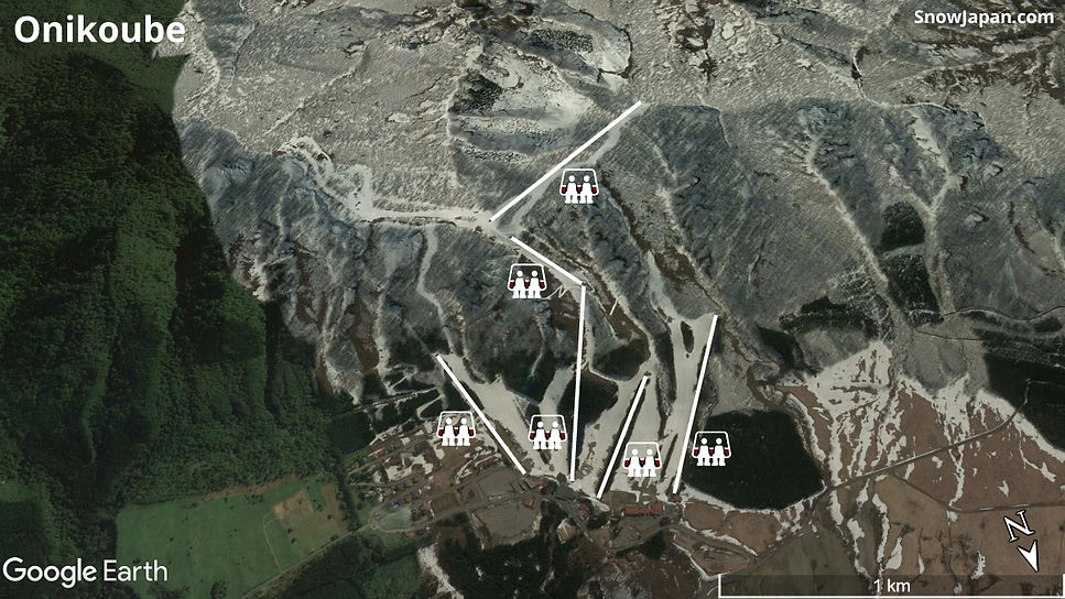 Ski area lift layout