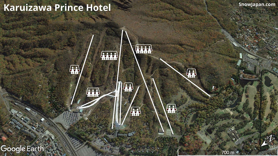 Ski area lift layout