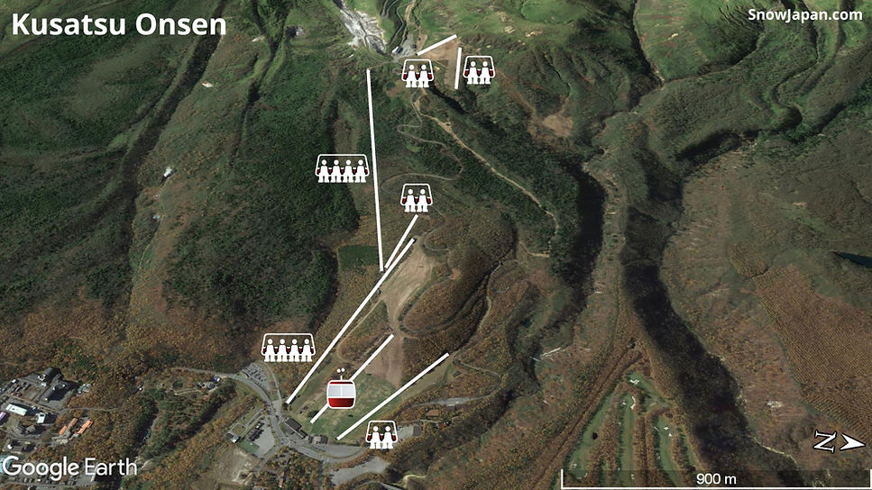 Ski area lift layout