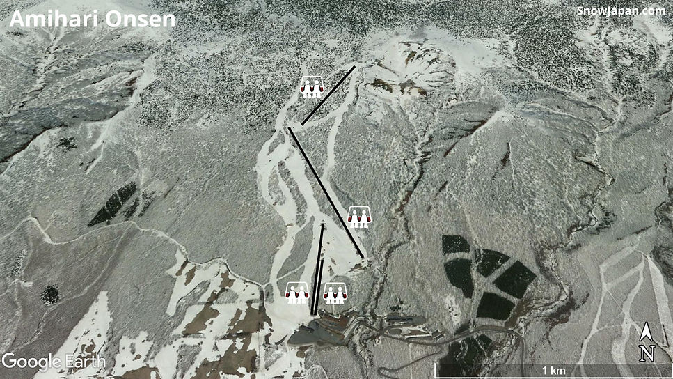 Ski area lift layout