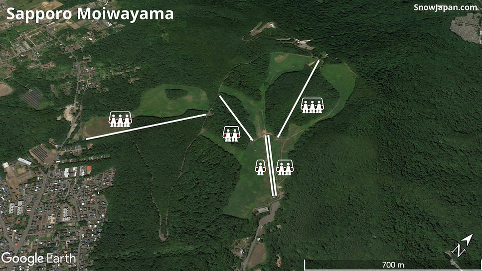 Ski area lift layout