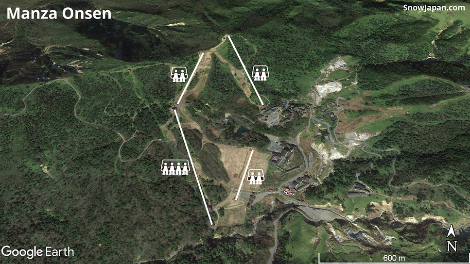 Ski area lift layout