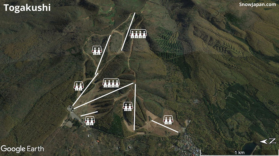 Ski area lift layout