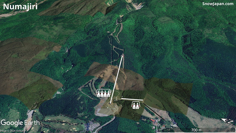 Ski area lift layout