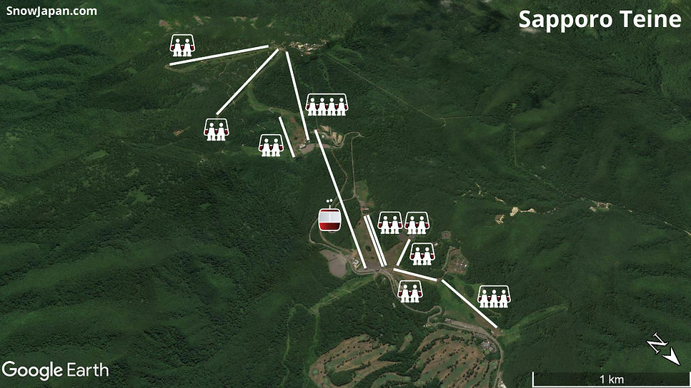 Ski area lift layout