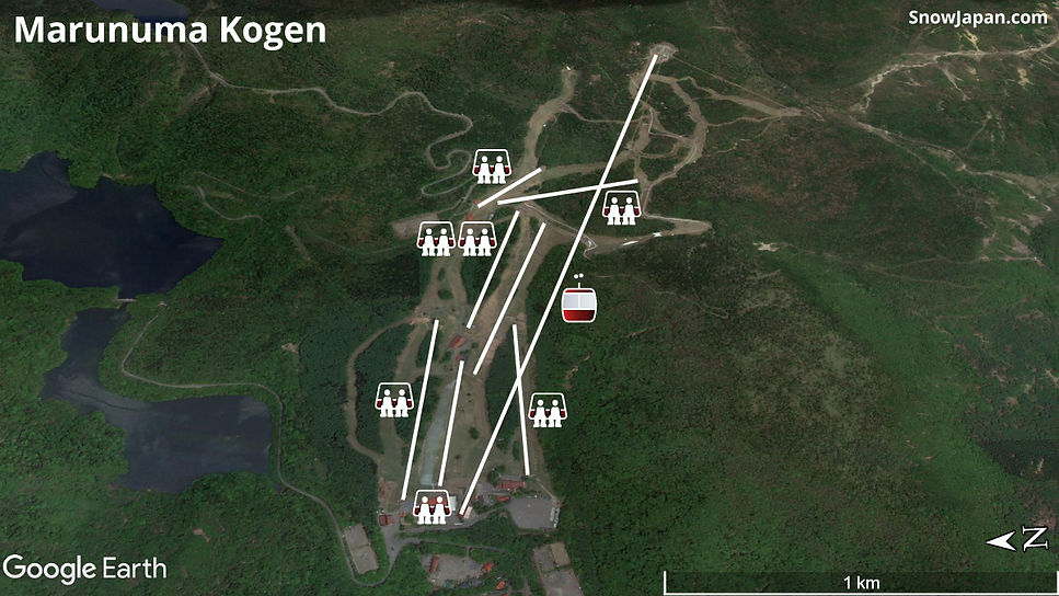 Ski area lift layout