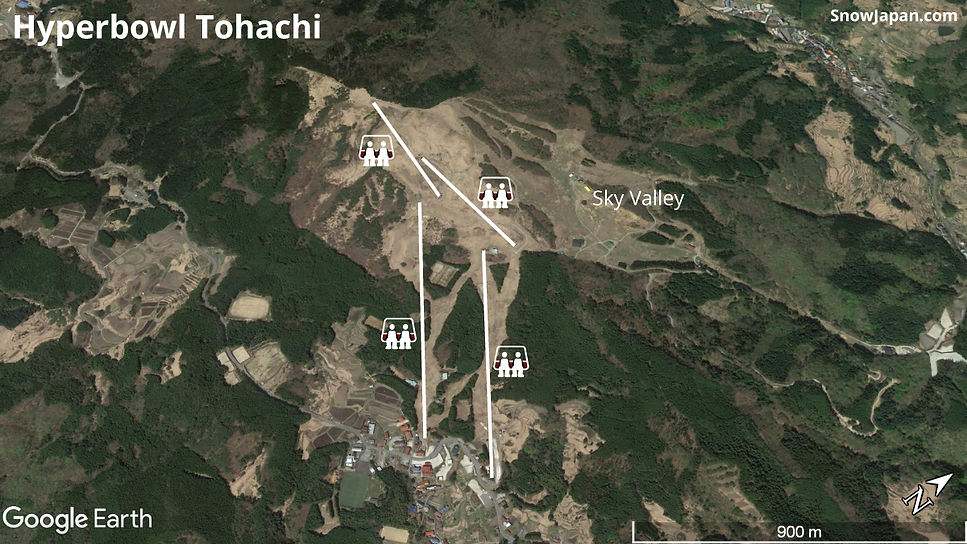 Ski area lift layout
