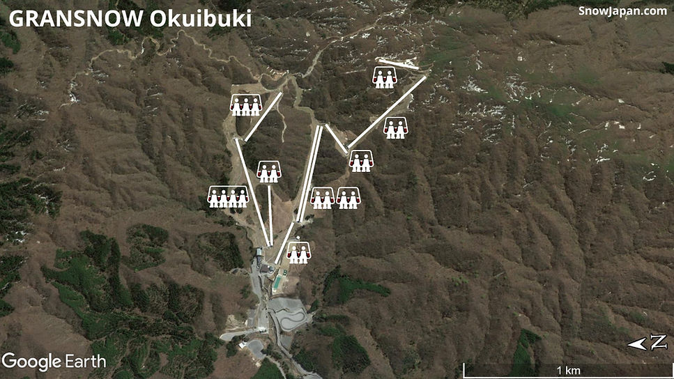 Ski area lift layout