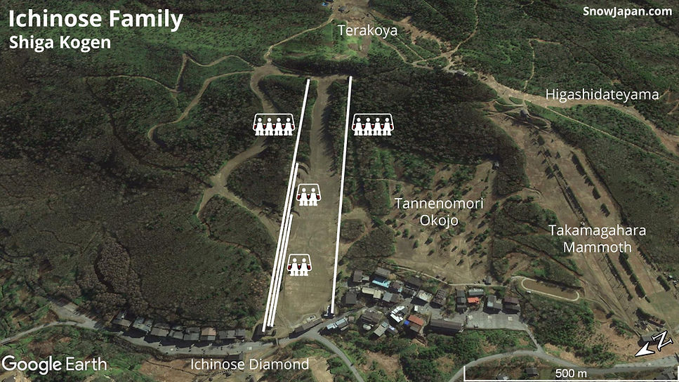 Ski area lift layout