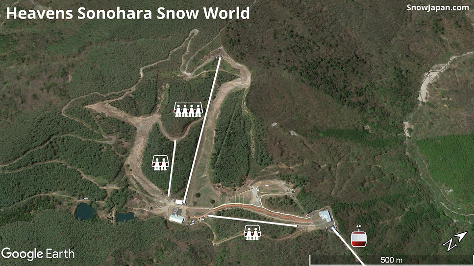 Ski area lift layout