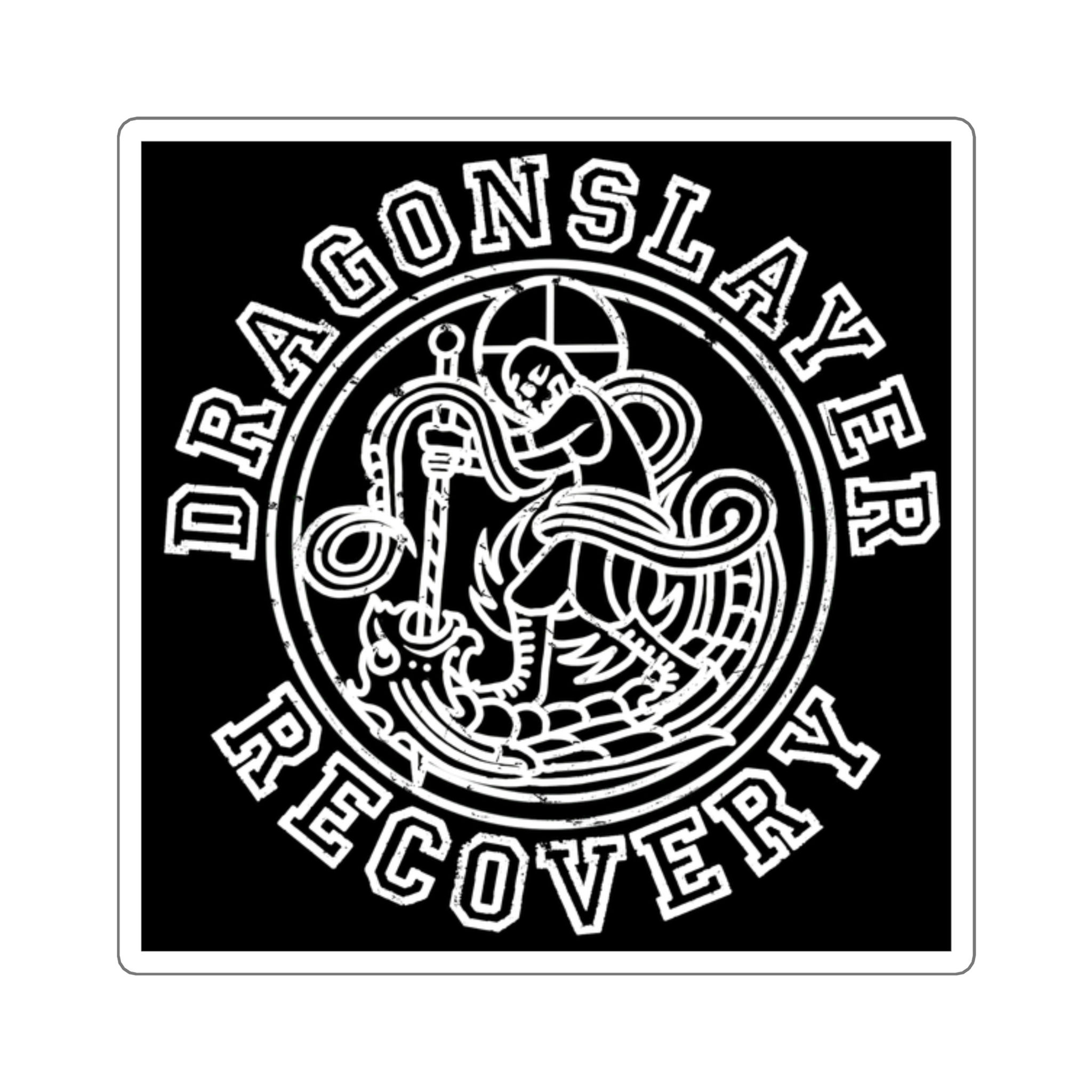 DSR Black Logo Square Stickers