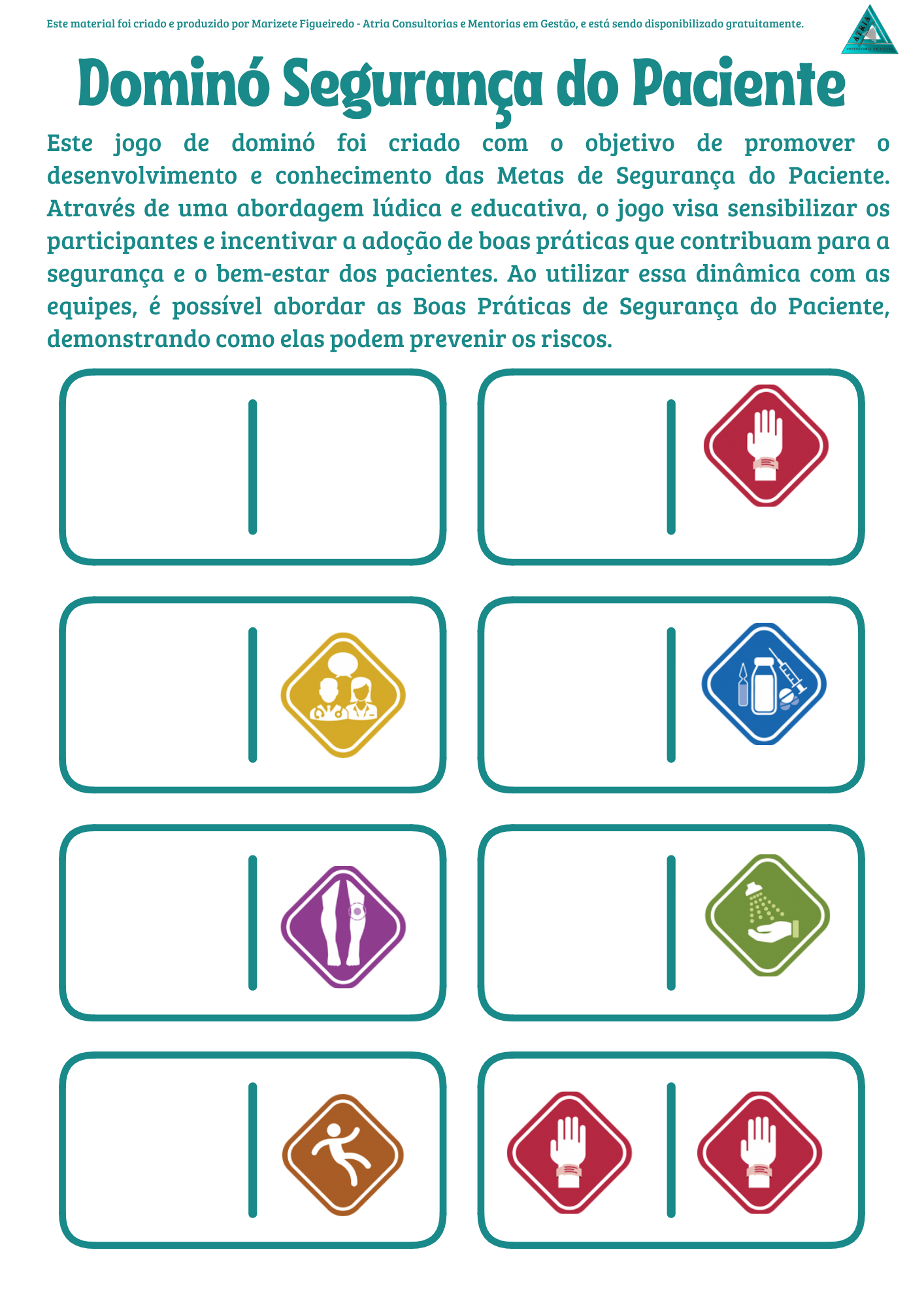 Dominó Metas de Segurança dos Pacientes