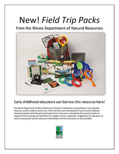 IDNR Field Trip backpack contents