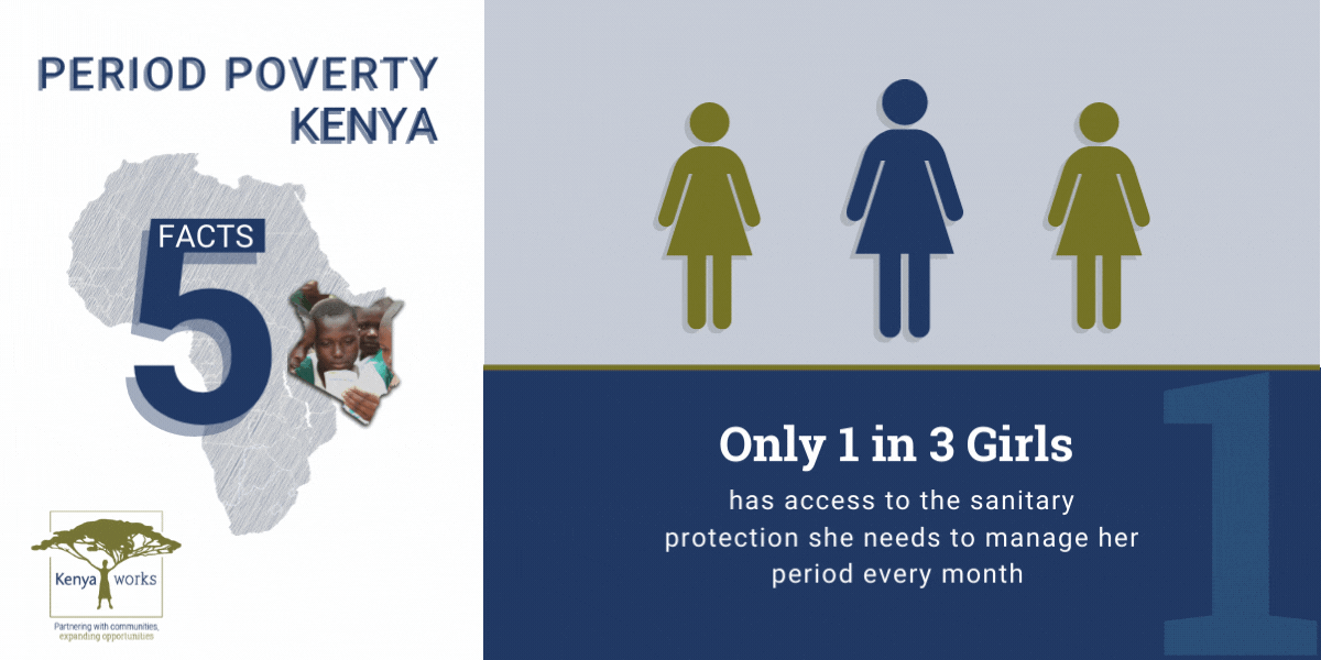 Only 1 in 3 girls has access to the sanitary protection to manage her period every month.g
