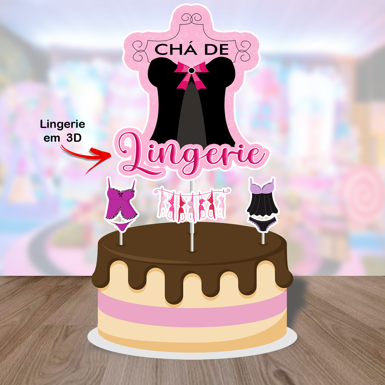 Arquivo Digital Topo de Bolo Lingerie