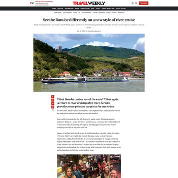 In The Press: See the Danube differently on a new style of river cruise, Travel Weekly