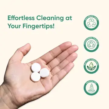 Thumbnail: Green Llama All Purpose Cleaner tabs in a person's hand.