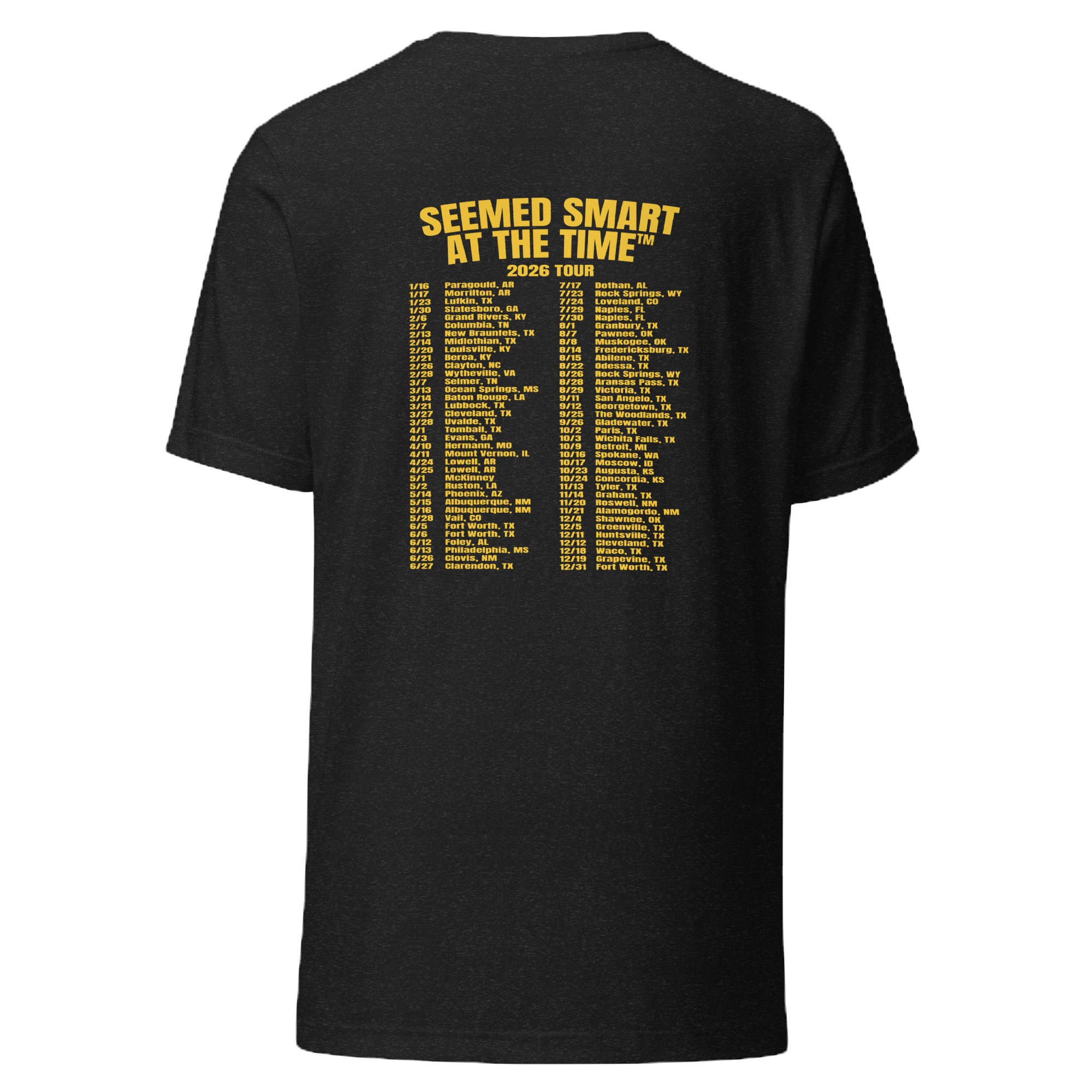 William Lee Martin 2026 Official Tour Tshirt