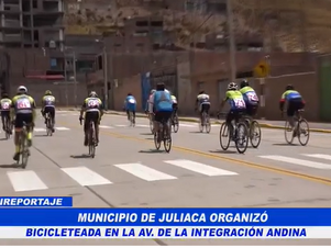MPSR-J ORGANIZÓ CARRERA CICLISTICA EN VIA DE ARTICULACIÓN QUE SERA INAUGURADA EN LOS SIGUIENTES DÍAS