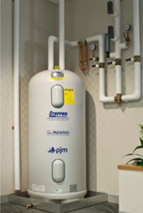 Hot water heater that can be remotely controlled by the system operator as a means of managing frequency and shifting hot water heating loads