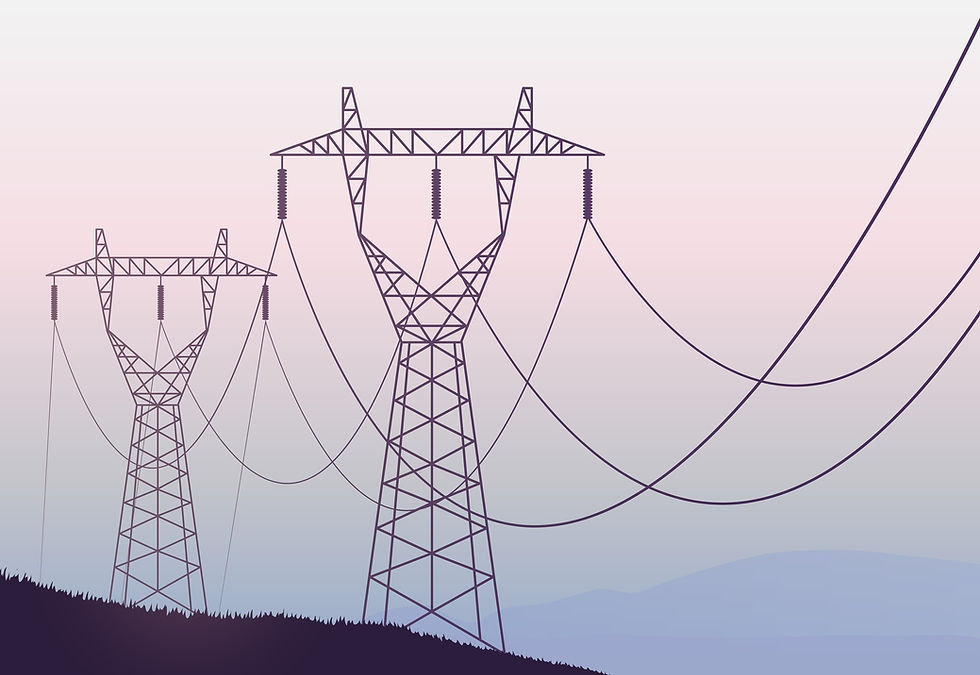 A three-phase transmission line