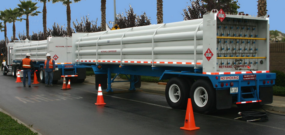 CNG portable supply trailers owned by a gas utility
