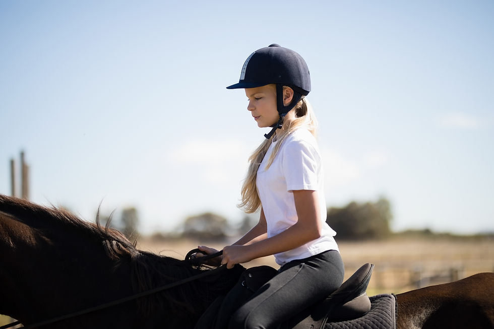 girl riding a horse