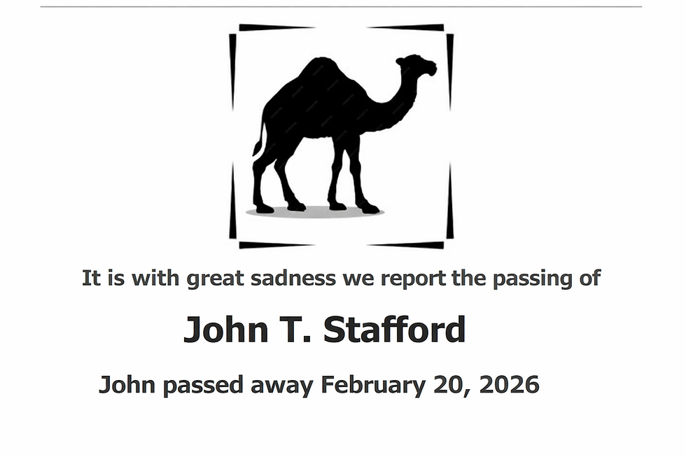 Februrary 20th 2026 - In Memory of John T Stafford