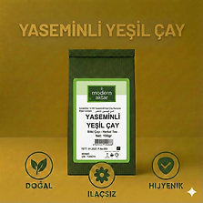 yaseminli yeşil çay doğal bitki modern aktar sağlıklı bitki çayları kürler