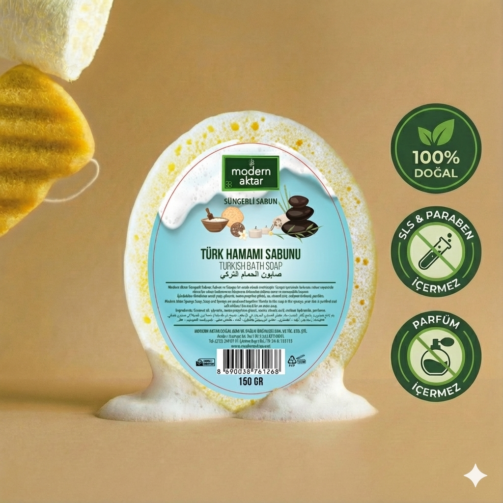 türk hamamı süngerli sabun doğal sağlıklı modern aktar