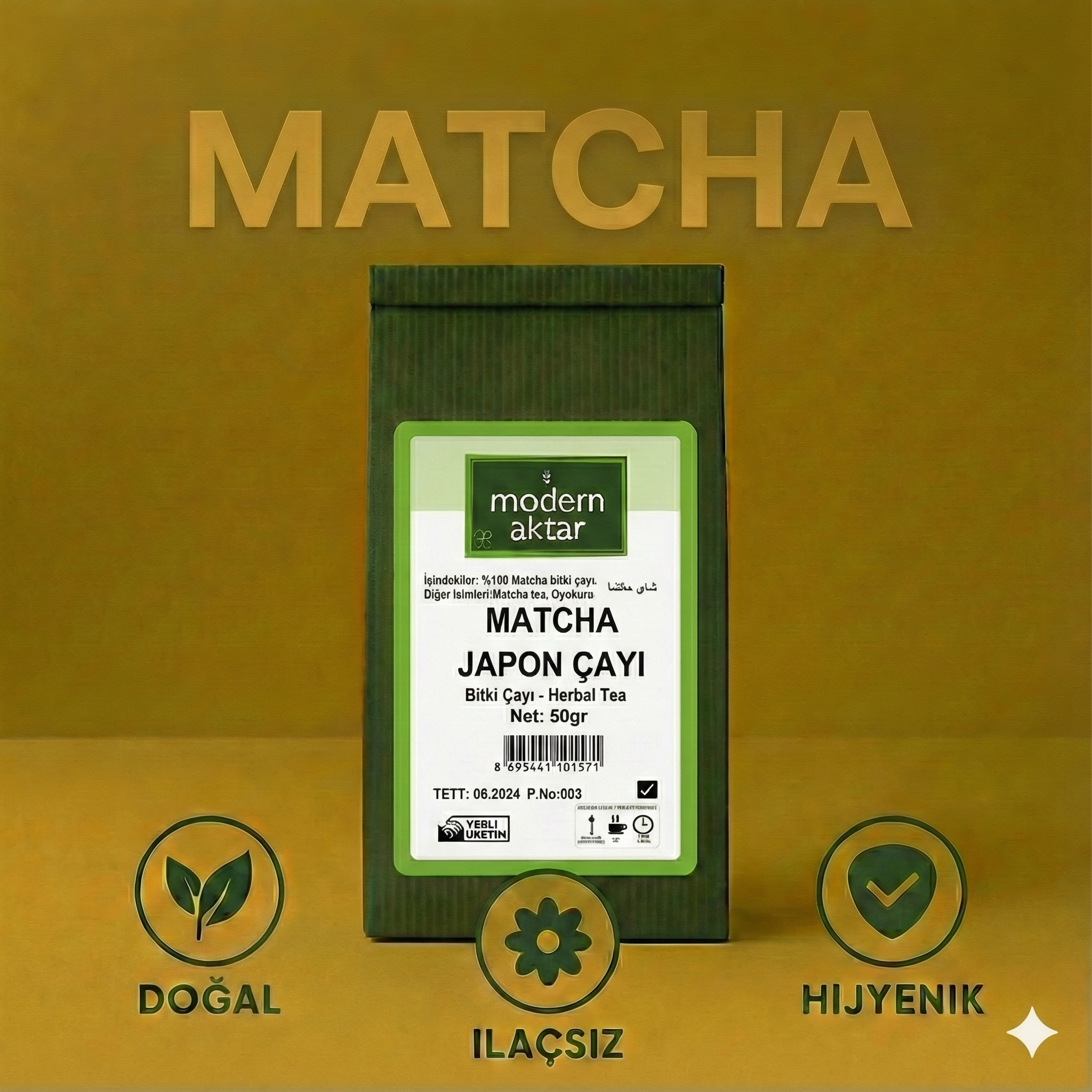 Saf Matcha Japon Çayı 50 GR
