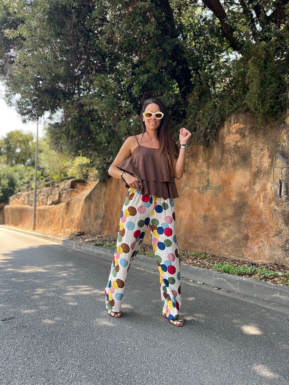 Pantalón topos colores