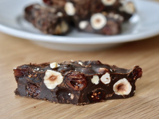 Roasted hazelnut, cranberry carob treats (sugar free)