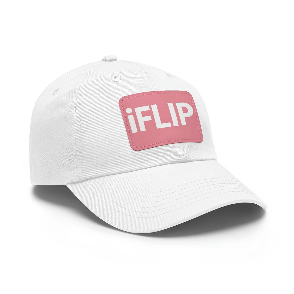 Thumbnail: iFlip Dad Hat with Leather Patch