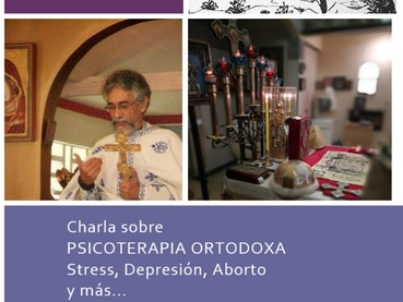 ESTE DOMINGO 29 JULIO - CHARLA DE PSICOTERAPIA ORTODOXA - 15 HS