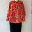 サムネイル： 【新作新柄】ブラウス　春夏ファッション　インド綿　ブロックプリント　レッド　赤色　