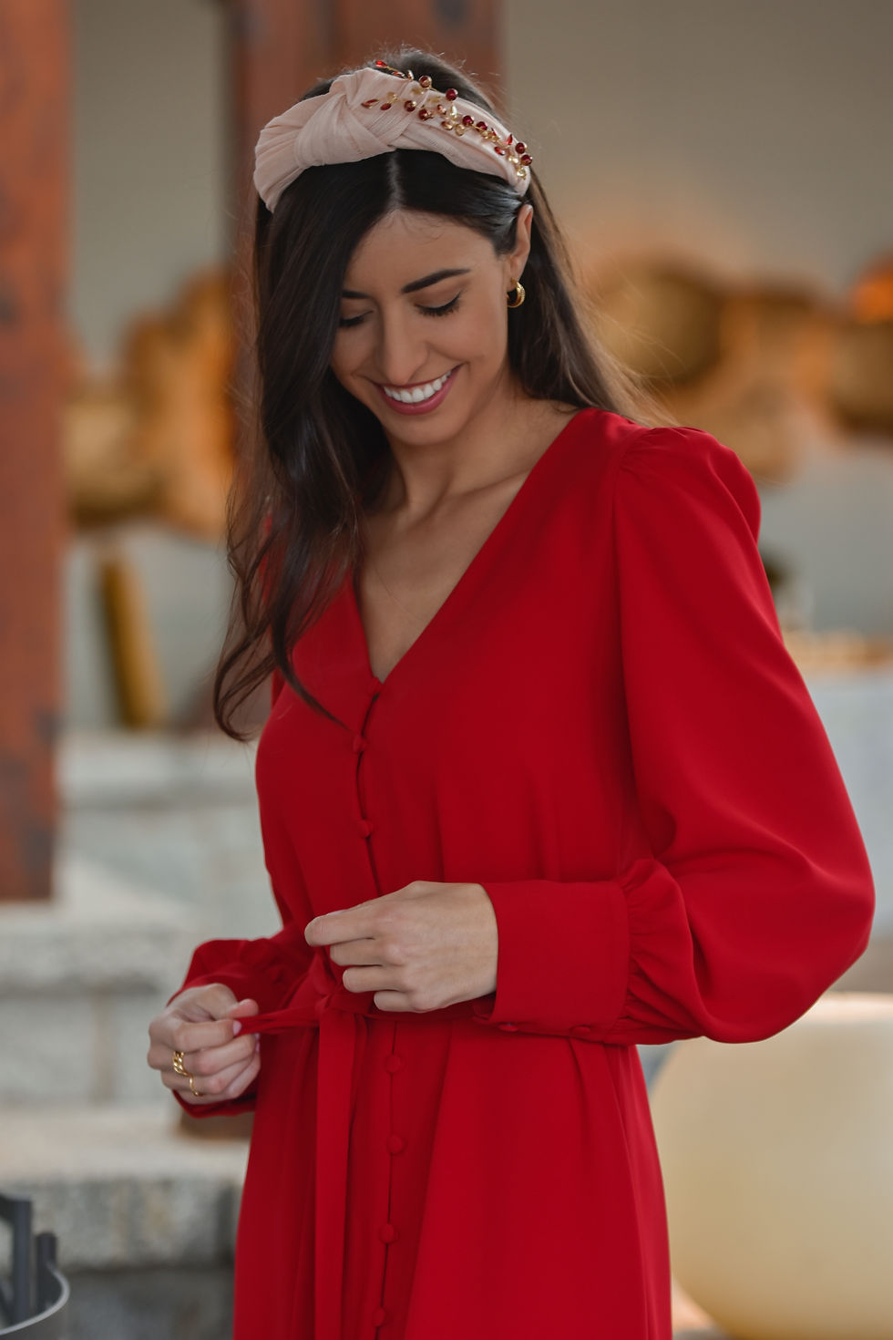 Miniatura: Vestido CLAVEL rojo