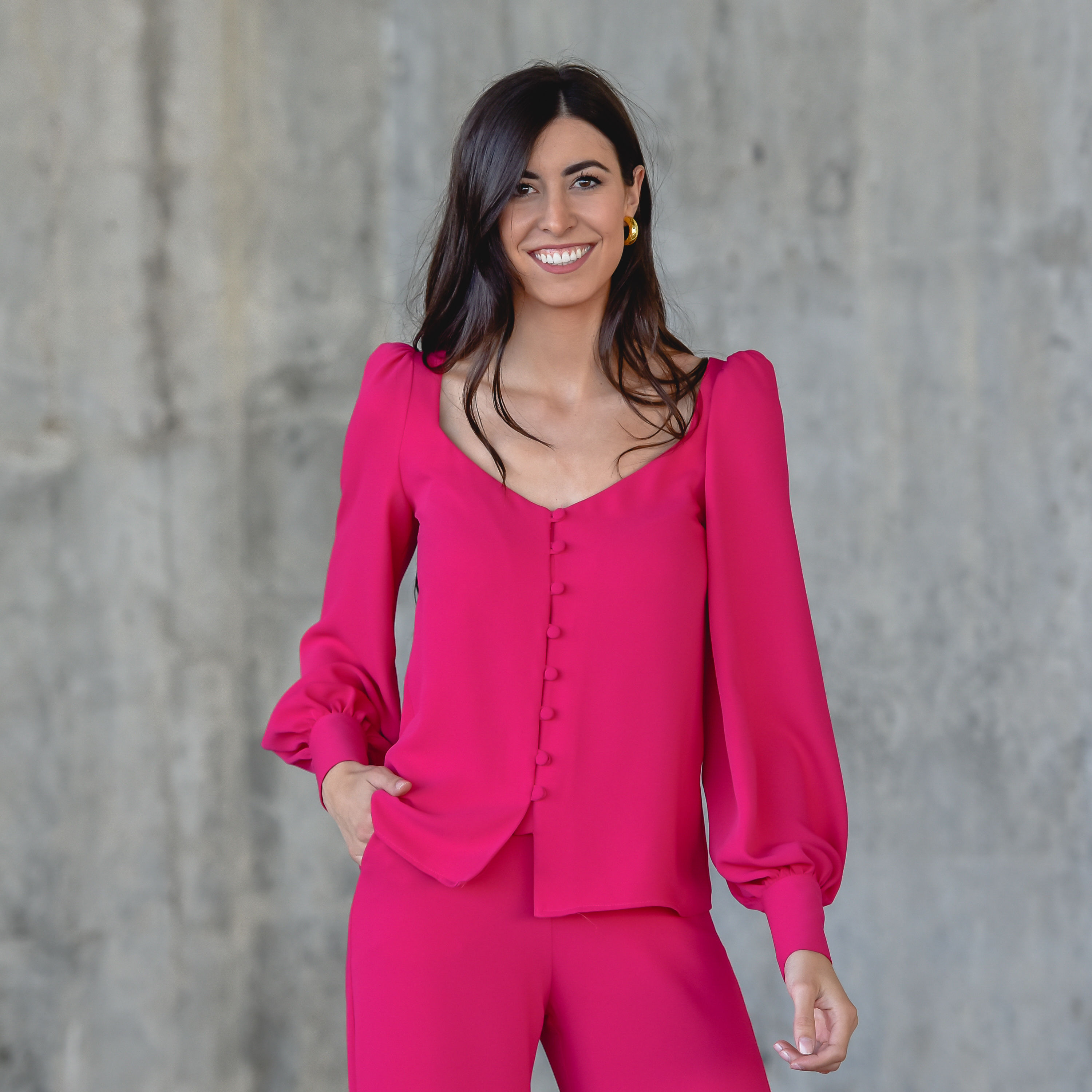 Blusa fucsia