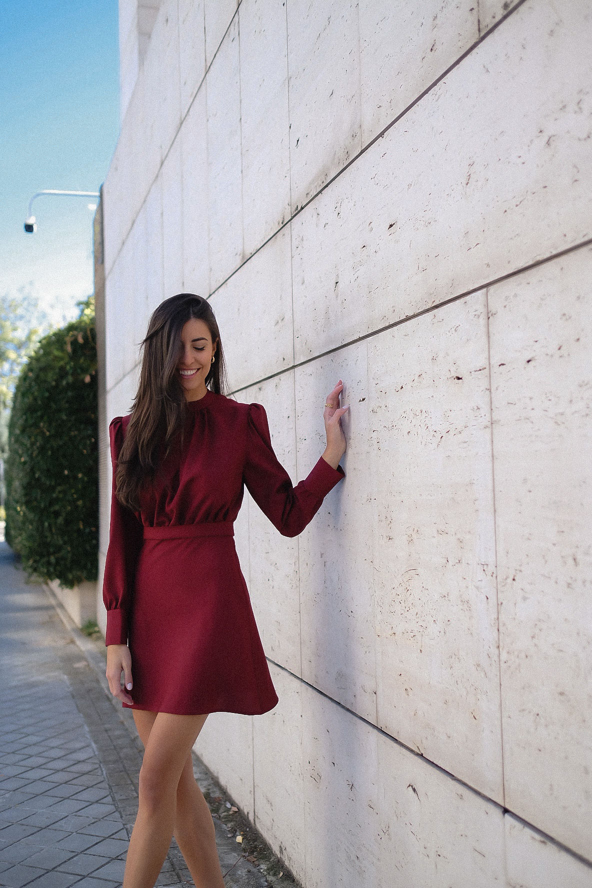 Vestido ORQUÍDEA granate