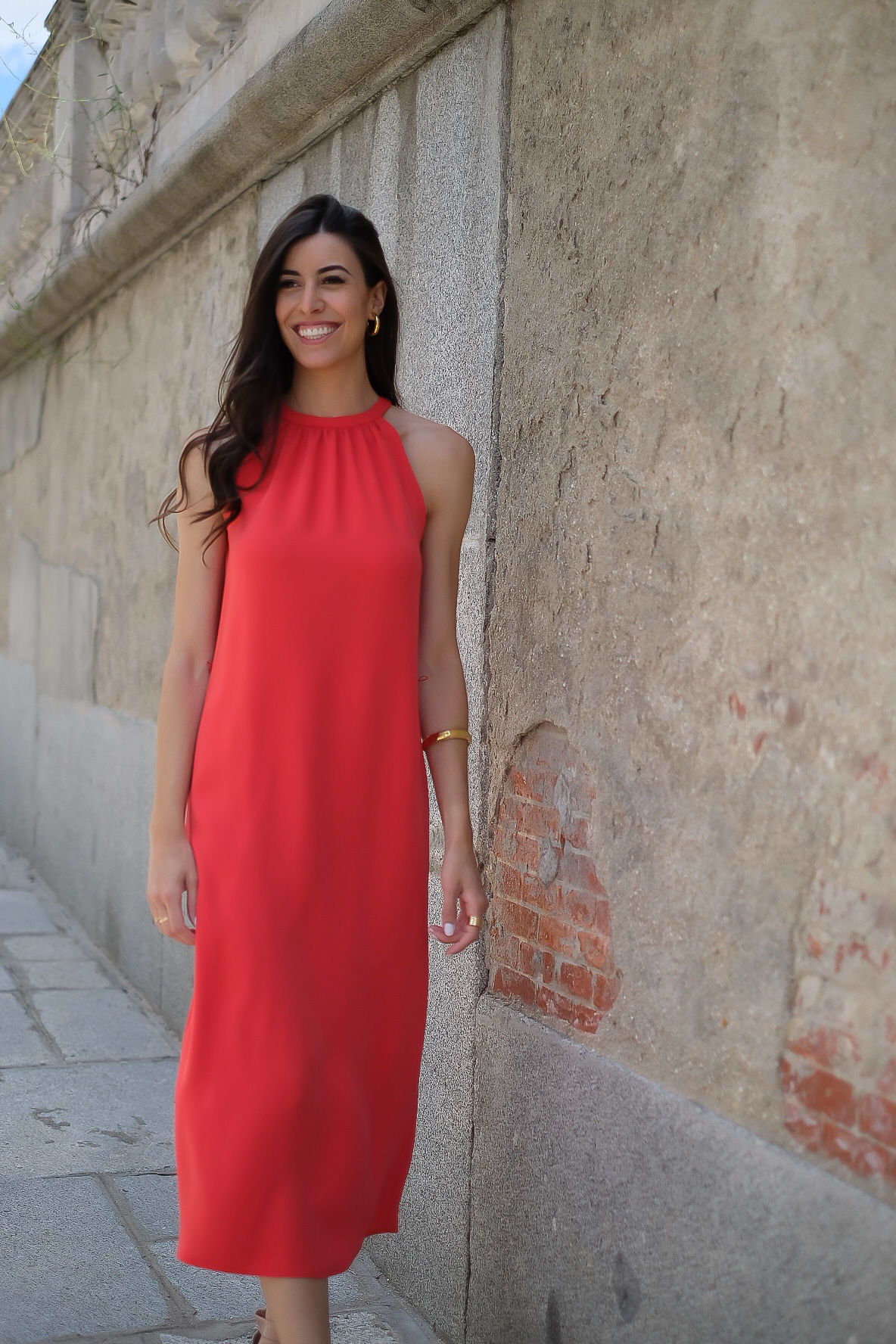 Vestido BEGONIA coral
