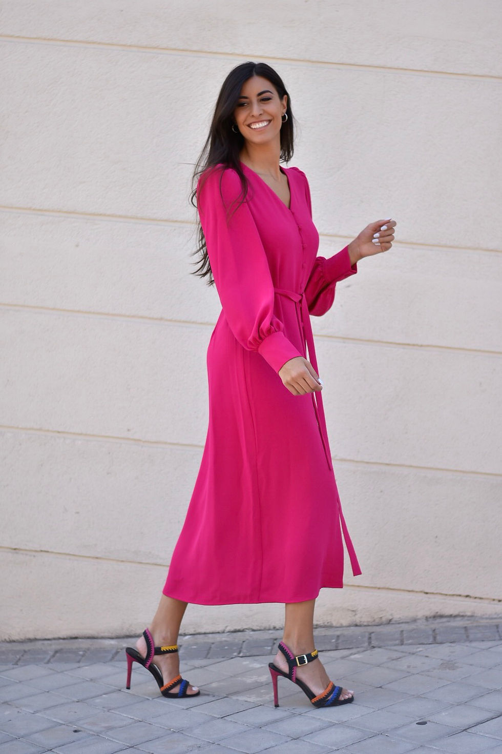 Miniatura: Vestido CLAVEL fucsia
