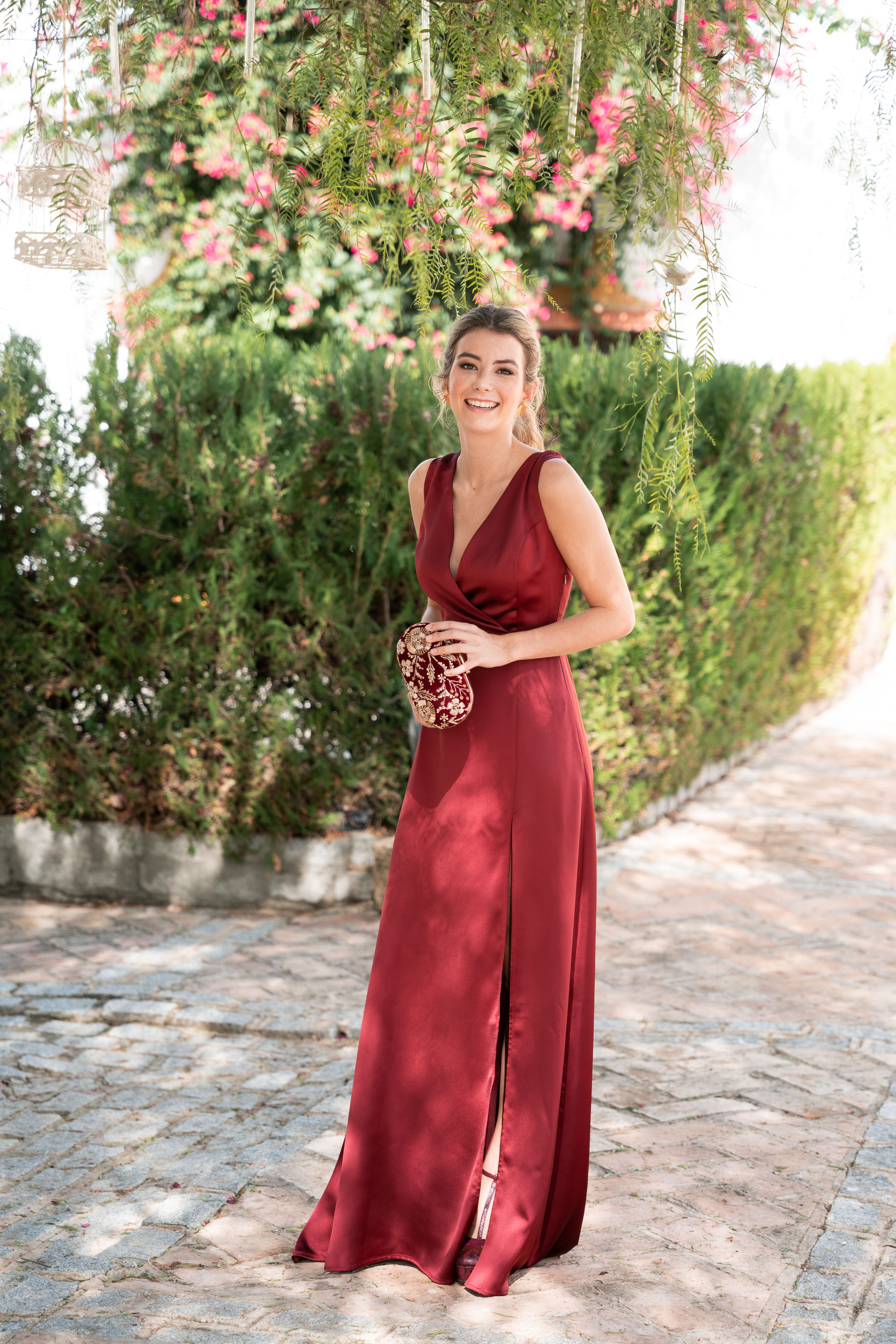 Vestido DALIA granate